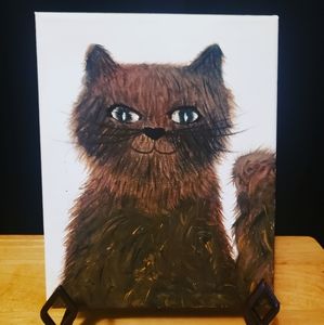 Small painting on thin canvas